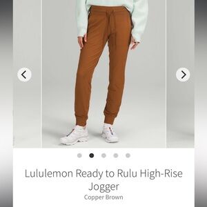 Lululemon Discontinued Ready to Rulu High Rise Joggers in Copper Brown size 6